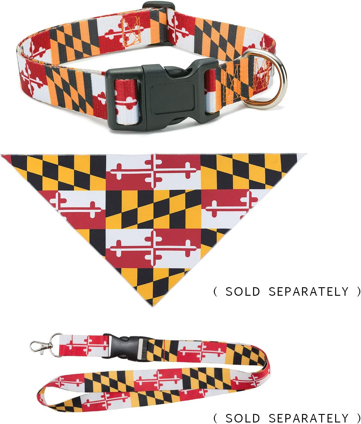 Maryland Flag Dog Collar (Large)