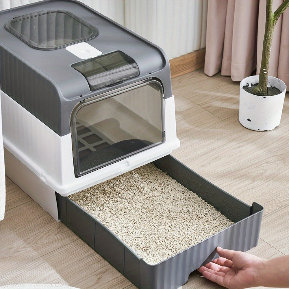 NNETM Extra Large Cat Litter Box Dual Entry