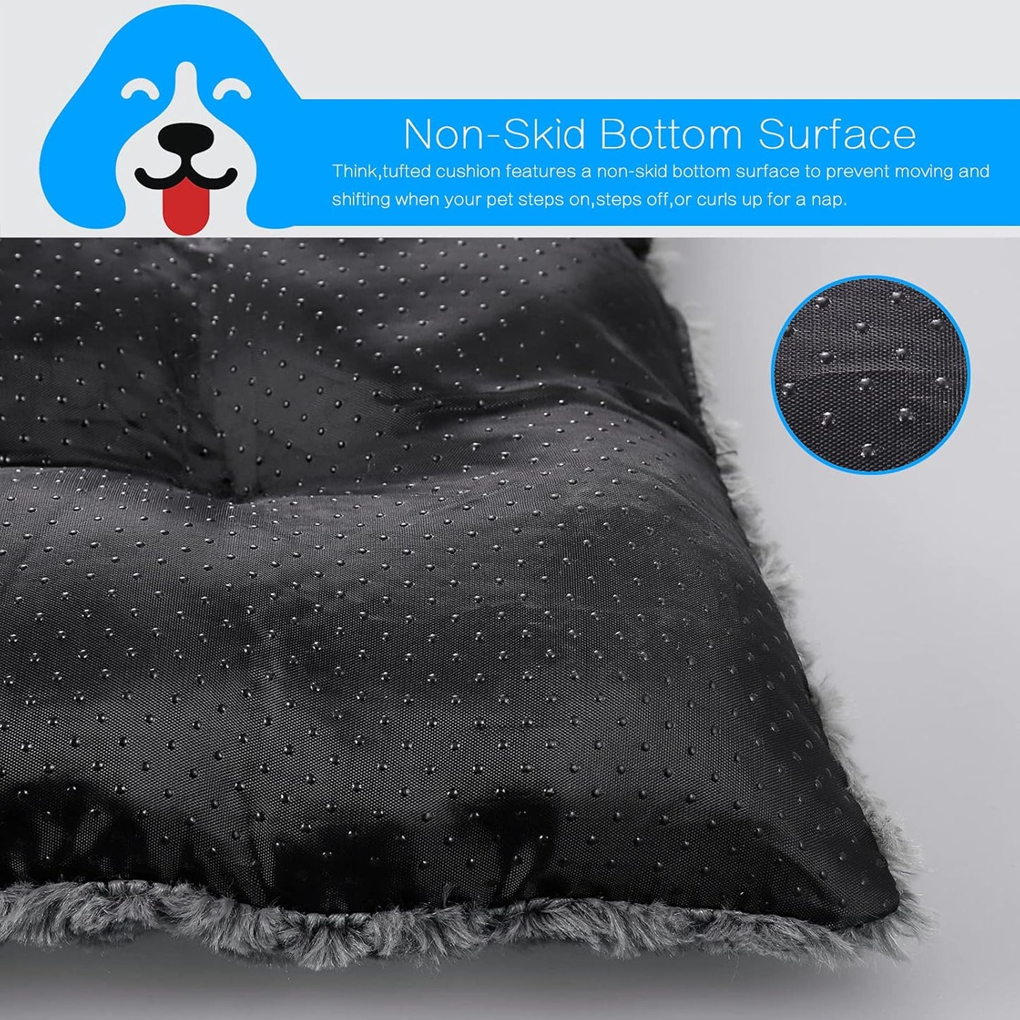 Super Soft Dog Mattress, Cat Mattress, Soft Crate Mat, Pet Sleeping Mat, Machine Washable Non-Slip Dog Cage Pet Mat, Suitable for Kennel Mats for Large, Medium and Small Dog and Cats (Medium)