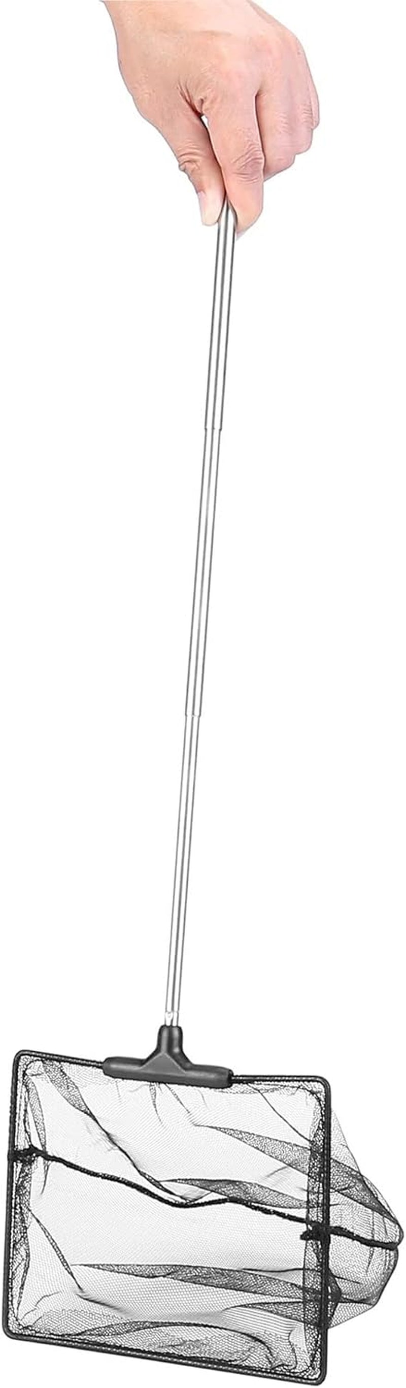 Aquarium Net with Extendable Stainless Steel Long Handle, Fine Mesh for Fish Tank