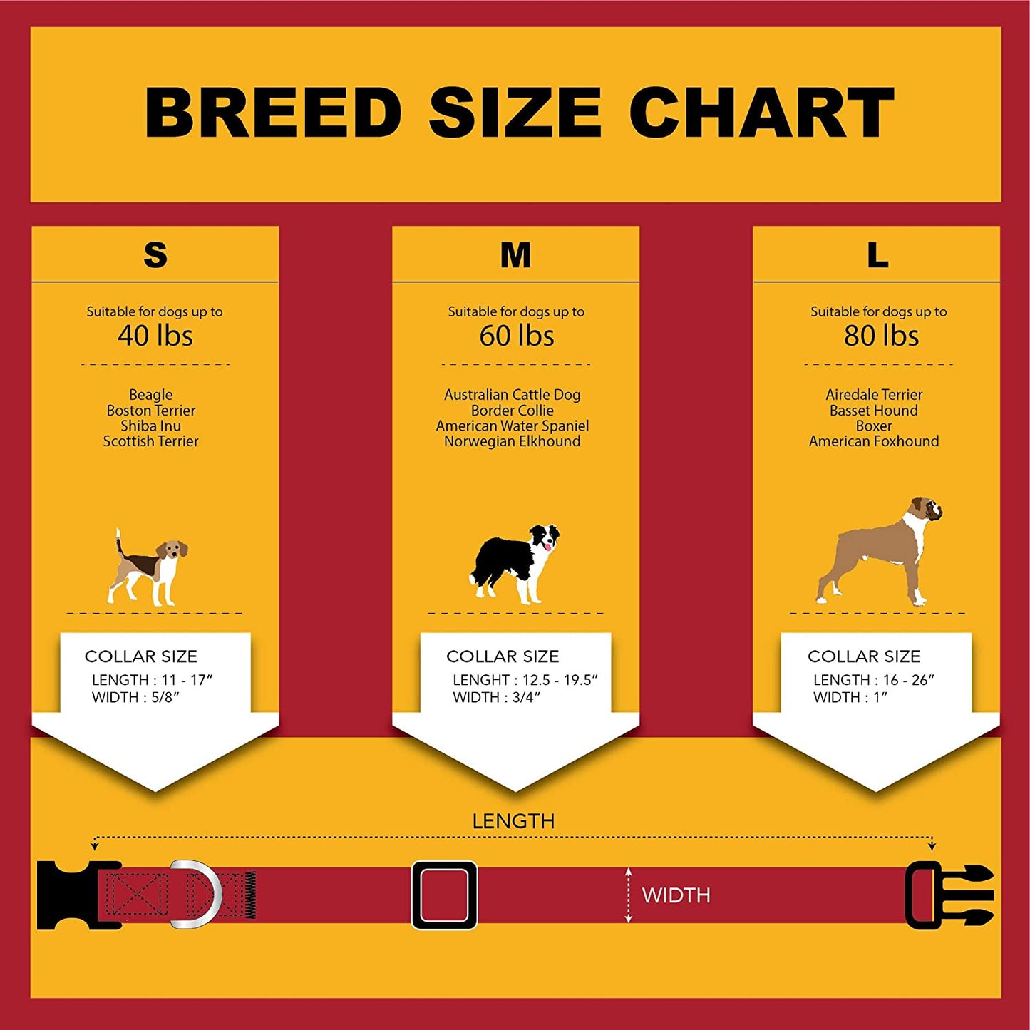 Maryland Flag Dog Collar (Large)